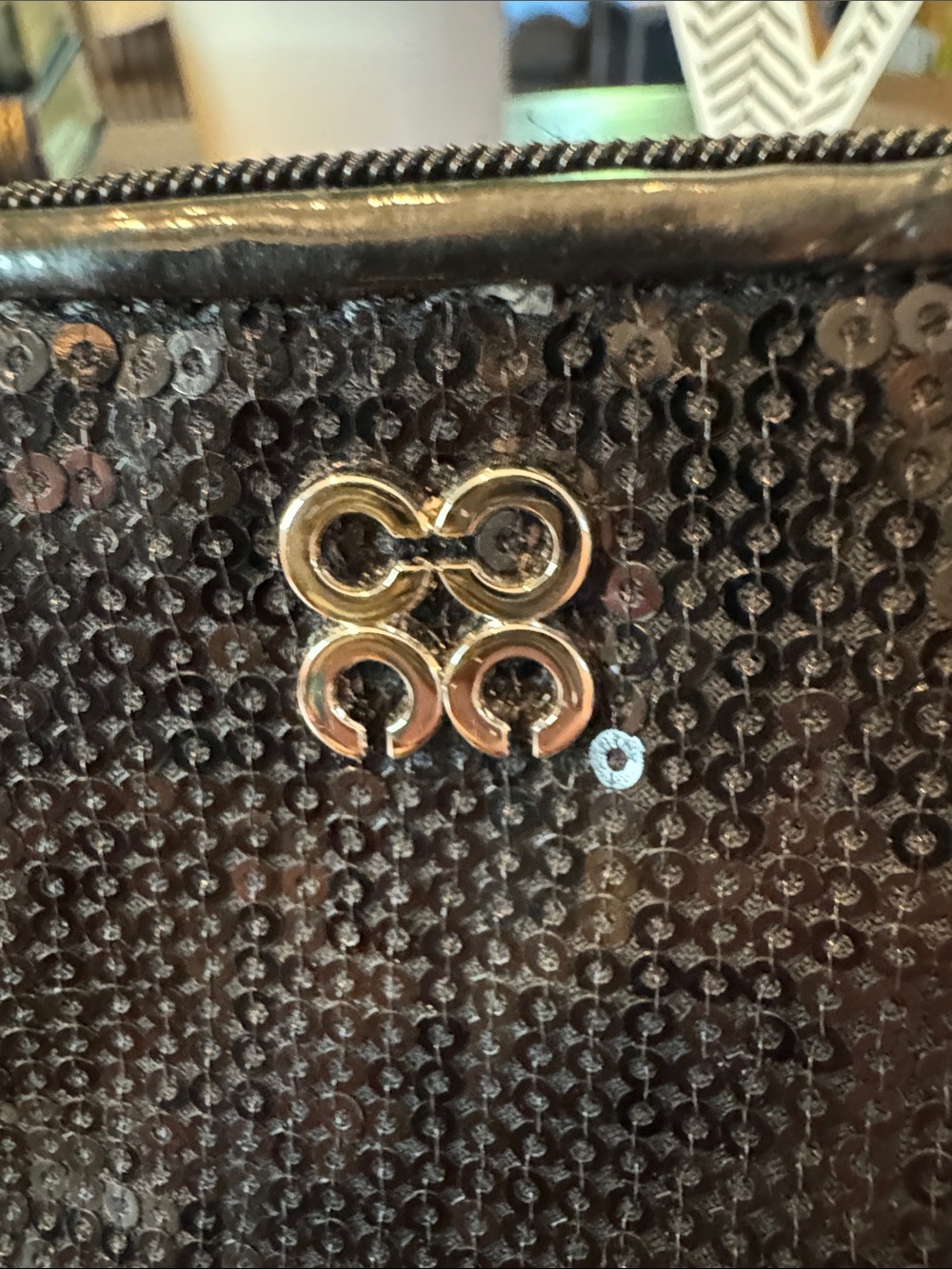 Coach Black Sequin Wristlet Clutch - Picture 3 of 8